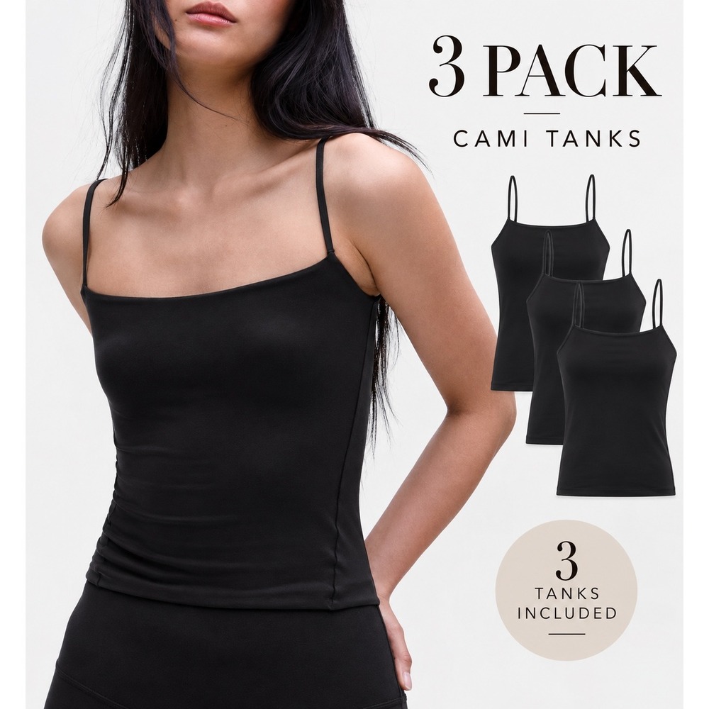 LULULEMON Set of 3 Wundermost Ultra-Soft Nulu Spaghetti-Strap Cami Tank Top